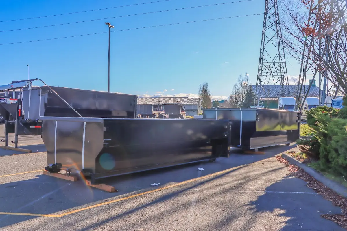 Roll-off dumpster ready for waste disposal at job site for 12 Yard Dumpster Rental in Martinez